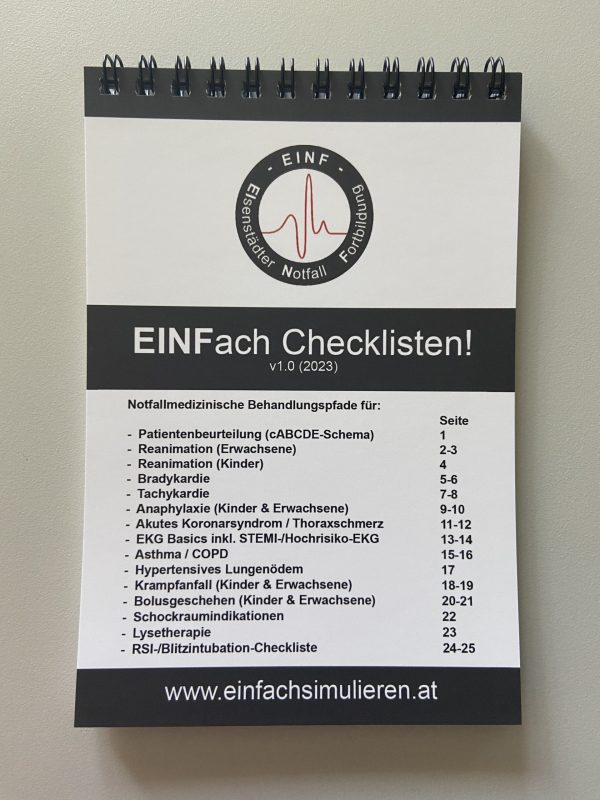 Notfallcheckliste checkliste